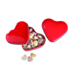 Herzdose mit Bonbons - Rot bedrucken, Art.-Nr. MO7234-05