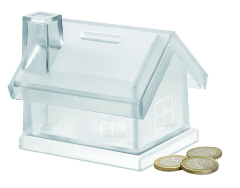 Spardose Haus - Transparent bedrucken, Art.-Nr. MO7242-22
