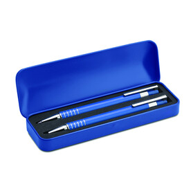 Schreibset - Blau bedrucken, Art.-Nr. MO7323-04