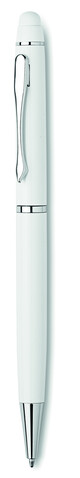 Drehkugelschreiber mit Stylus - Weiß bedrucken, Art.-Nr. MO8476-06 Drehkugelschreiber mit Stylus - Weiß bedrucken, Art.-Nr. MO8476-06
