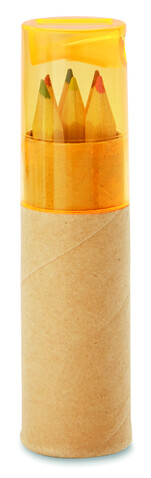 Buntstifte-Set - Transparent Orange bedrucken, Art.-Nr. MO8580-29