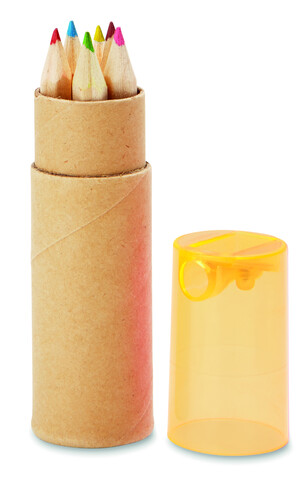 Buntstifte-Set - Transparent Orange bedrucken, Art.-Nr. MO8580-29
