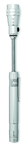 Teleskop Taschenlampe - Silber bedrucken, Art.-Nr. MO8621-14 Teleskop Taschenlampe - Silber bedrucken, Art.-Nr. MO8621-14