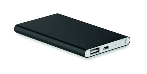 Powerbank 4000 mAh - Schwarz bedrucken, Art.-Nr. MO8735-03 Powerbank 4000 mAh - Schwarz bedrucken, Art.-Nr. MO8735-03