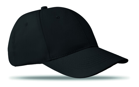 Baseball cap 6 panels 160g/m² - Schwarz bedrucken, Art.-Nr. MO8834-03