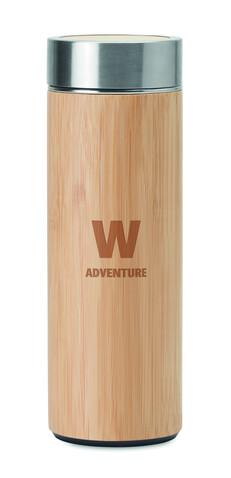 Doppelwandige Trinkflasche - Holz bedrucken, Art.-Nr. MO9421-40 Doppelwandige Trinkflasche - Holz bedrucken, Art.-Nr. MO9421-40