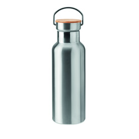 Isolierflasche 500ml - Mattsilber bedrucken, Art.-Nr. MO9431-16