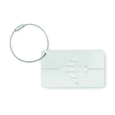 Kofferanhänger aus Aluminium - Mattsilber bedrucken, Art.-Nr. MO9508-16 Kofferanhänger aus Aluminium - Mattsilber bedrucken, Art.-Nr. MO9508-16