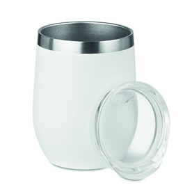 Doppelwandiger Trinkbecher - Weiß bedrucken, Art.-Nr. MO9597-06