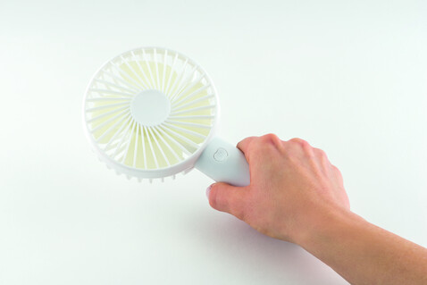 USB-Tischventilator - Weiß bedrucken, Art.-Nr. MO9599-06