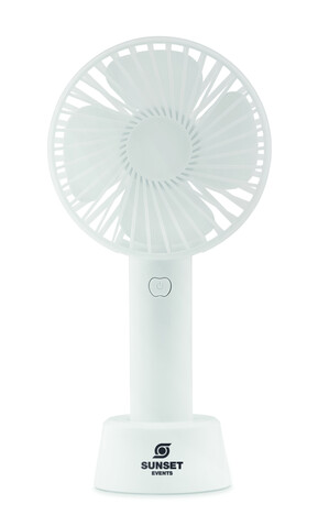 USB-Tischventilator - Weiß bedrucken, Art.-Nr. MO9599-06