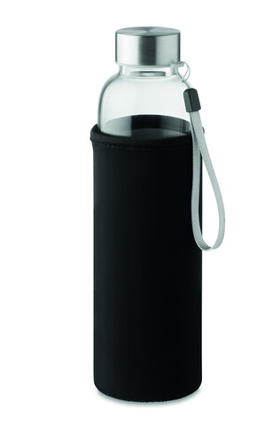 Einwandige Trinkflasche - Schwarz bedrucken, Art.-Nr. MO9636-03