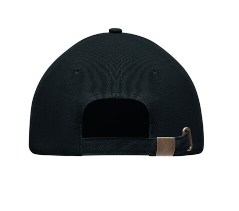 Baseball cap 6 panels 270g/m² - Weiß/schwarz bedrucken, Art.-Nr. MO9643-33 Baseball cap 6 panels 270g/m² - Weiß/schwarz bedrucken, Art.-Nr. MO9643-33