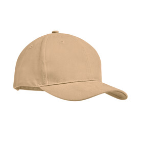 Baseball cap 6 panels 270g/m² - Beige bedrucken, Art.-Nr. MO9643-13