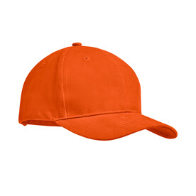Baseball cap 6 panels 270g/m² - Orange bedrucken, Art.-Nr. MO9643-10