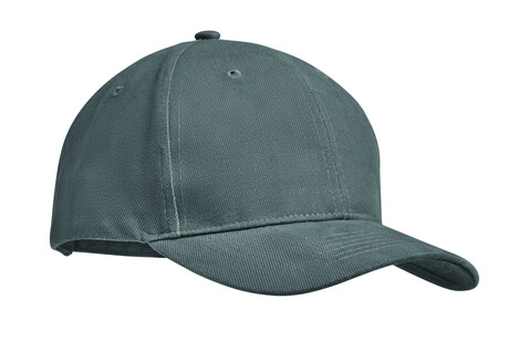 Baseball cap 6 panels 270g/m² - Grau bedrucken, Art.-Nr. MO9643-07