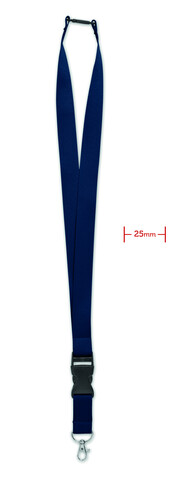 Lanyard mit Metallkarabiner - Blau bedrucken, Art.-Nr. MO9661-04