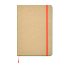 DIN A5 Notizbuch recycelt - Orange bedrucken, Art.-Nr. MO9684-10
