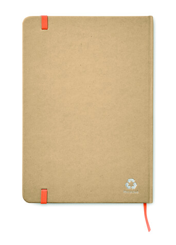 DIN A5 Notizbuch recycelt - Orange bedrucken, Art.-Nr. MO9684-10