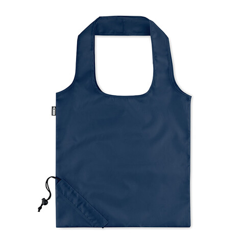 Faltbare Einkaufstasche RPET - Marineblau bedrucken, Art.-Nr. MO9861-85 Faltbare Einkaufstasche RPET - Marineblau bedrucken, Art.-Nr. MO9861-85