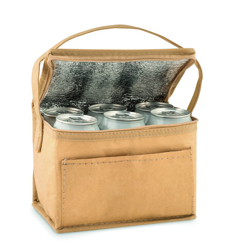 Kühltasche aus Kraftpapier - Beige bedrucken, Art.-Nr. MO9881-13