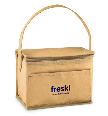 Kühltasche aus Kraftpapier - Beige bedrucken, Art.-Nr. MO9881-13