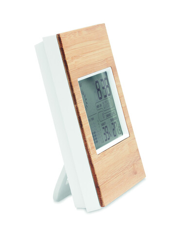 Wetterstation Bambus - Holz bedrucken, Art.-Nr. MO9959-40