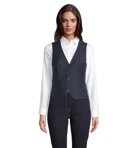 MAX WOMEN WAISTCOAT - Night bedrucken, Art.-Nr. N03167-NH-3XL
