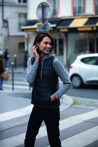 ARTHUR WOMEN BODYWARMER - Deep Black bedrucken, Art.-Nr. N03173-DB-M