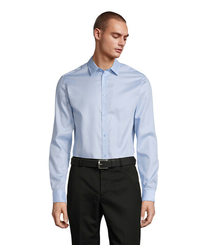BLAISE MEN SHIRT - Soft Blue bedrucken, Art.-Nr. N03182-EU-XL BLAISE MEN SHIRT - Soft Blue bedrucken, Art.-Nr. N03182-EU-XL