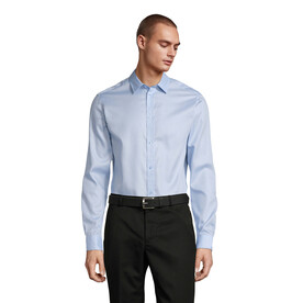 BLAISE MEN SHIRT - Soft Blue bedrucken, Art.-Nr. N03182-EU-XL