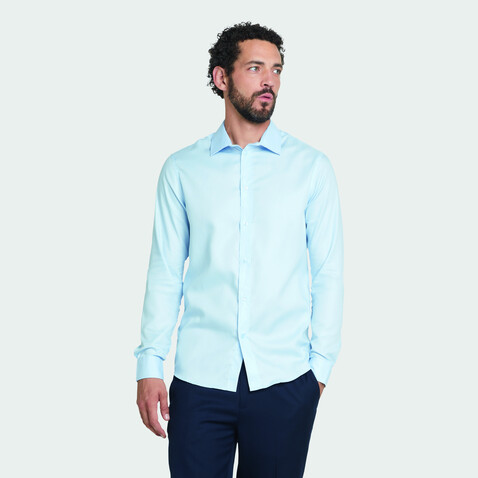 BLAISE MEN SHIRT - Soft Blue bedrucken, Art.-Nr. N03182-EU-XL BLAISE MEN SHIRT - Soft Blue bedrucken, Art.-Nr. N03182-EU-XL