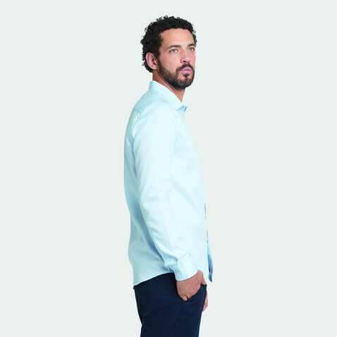 BLAISE MEN SHIRT - Soft Blue bedrucken, Art.-Nr. N03182-EU-XL BLAISE MEN SHIRT - Soft Blue bedrucken, Art.-Nr. N03182-EU-XL