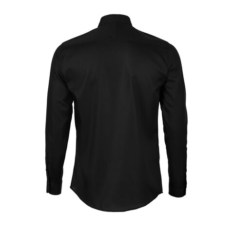 BLAISE MEN SHIRT - Deep Black bedrucken, Art.-Nr. N03182-DB-3XL
