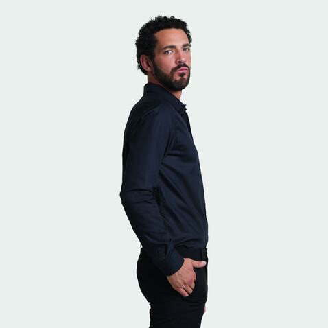 BLAISE MEN SHIRT - Deep Black bedrucken, Art.-Nr. N03182-DB-3XL
