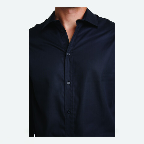 BLAISE MEN SHIRT - Deep Black bedrucken, Art.-Nr. N03182-DB-3XL