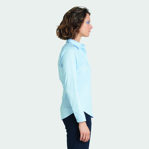BLAISE WOMEN SHIRT - Soft Blue bedrucken, Art.-Nr. N03183-EU-M BLAISE WOMEN SHIRT - Soft Blue bedrucken, Art.-Nr. N03183-EU-M