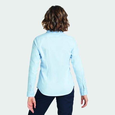 BLAISE WOMEN SHIRT - Soft Blue bedrucken, Art.-Nr. N03183-EU-M BLAISE WOMEN SHIRT - Soft Blue bedrucken, Art.-Nr. N03183-EU-M