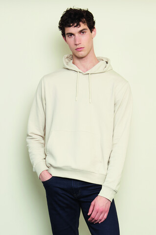 NICHOLAS MEN HOODED SWEAT - Dusty Beige bedrucken, Art.-Nr. N03196-FJ-S
