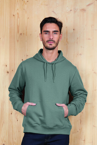 NICHOLAS MEN HOODED SWEAT - Dusty Green bedrucken, Art.-Nr. N03196-IE-XL NICHOLAS MEN HOODED SWEAT - Dusty Green bedrucken, Art.-Nr. N03196-IE-XL