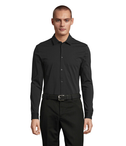 BALTHAZAR MEN SHIRT - Deep Black bedrucken, Art.-Nr. N03198-DB-4XL BALTHAZAR MEN SHIRT - Deep Black bedrucken, Art.-Nr. N03198-DB-4XL