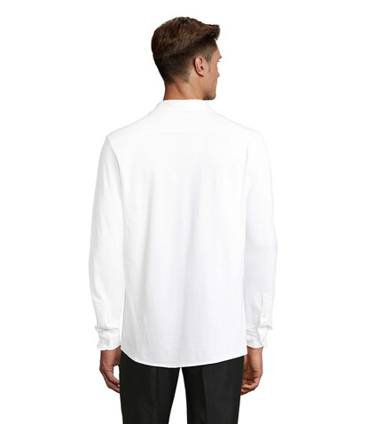 BASILE MEN SHIRT - Optic White bedrucken, Art.-Nr. N03777-OQ-M