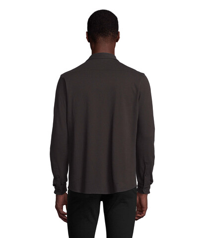 BASILE MEN SHIRT - Deep Black bedrucken, Art.-Nr. N03777-DB-L BASILE MEN SHIRT - Deep Black bedrucken, Art.-Nr. N03777-DB-L