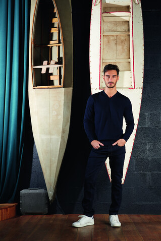 SULLIVAN MEN V-NECK SWEATER - Night bedrucken, Art.-Nr. N03987-NH-XL SULLIVAN MEN V-NECK SWEATER - Night bedrucken, Art.-Nr. N03987-NH-XL