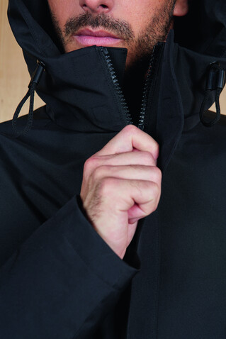 ALFI MEN WARM JACKET - Deep Black bedrucken, Art.-Nr. N04002-DB-3XL