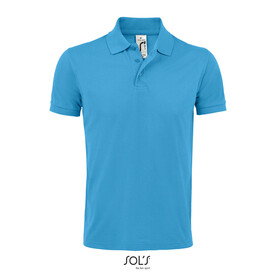 PRIME HERREN POLO 200g - Aqua bedrucken, Art.-Nr. S00571-AQ-XXL