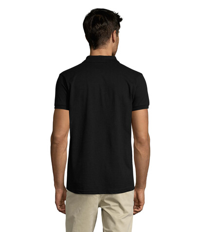 PRIME HERREN POLO 200g - Schwarz bedrucken, Art.-Nr. S00571-BK-5XL
