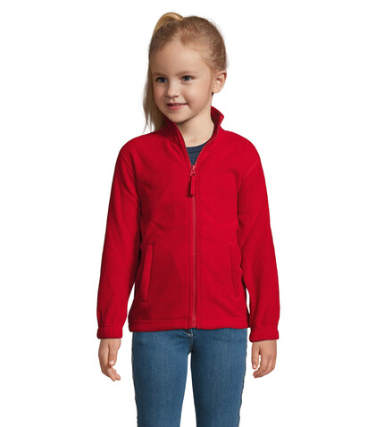 NORTH KINDER FL JACKE  300g - Red bedrucken, Art.-Nr. S00589-RD-3XL