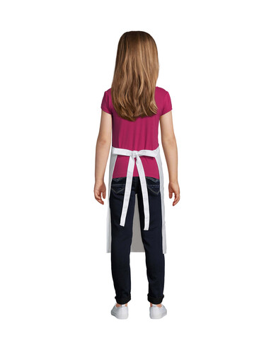 GALA KIDS APRON WITH POCKET - White bedrucken, Art.-Nr. S00599-WH-M
