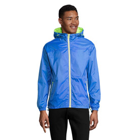 SKATE LINED WINDBREAKER - Royal/Neon Yellow bedrucken, Art.-Nr. S01171-DZ-S